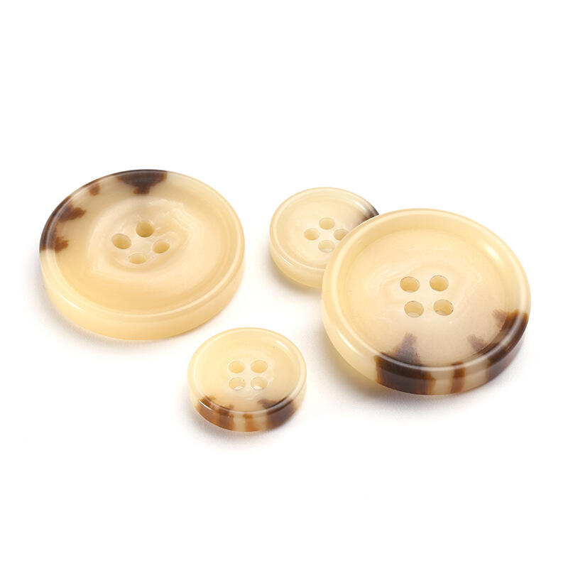 Custom eco friendly 4 holes biodegradable recycled urea button for apparel