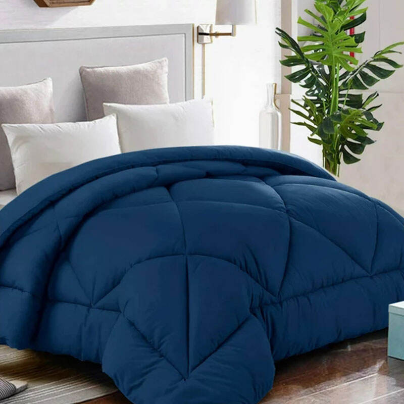 Wholesale Accept Customization 100% polyester hypoallergenic navy winter polyester comforter manufacture