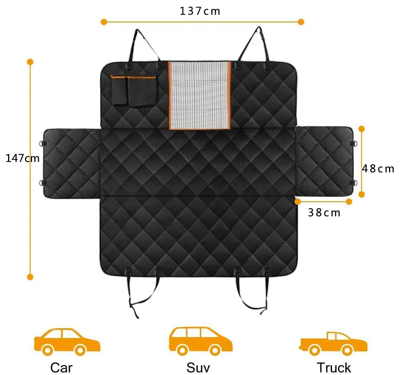 100% Waterproof Car Seat Cover For Dogs Waterproof Dog Car Back Seat Covers Hammock Protector for Cars Trucks and suvs nonslip manufacture