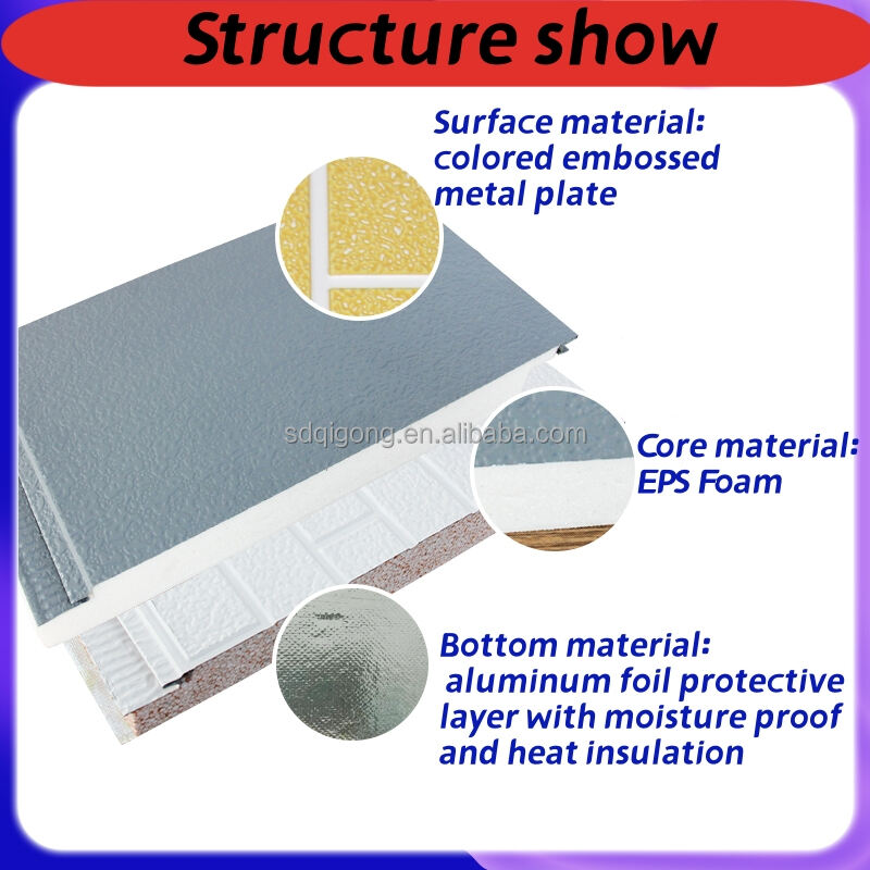 4 Hours Fireproof Low Cost sandwich wall panels insulation sandwich panel brick wall panels for exterior manufacture