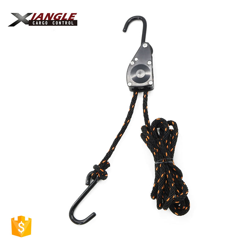 1/4'' Multi Uses Rope Ratchet Tie Down with S-Shaped Hook Adjustable Rope Hanger Rope Ratchet Tie Down supplier