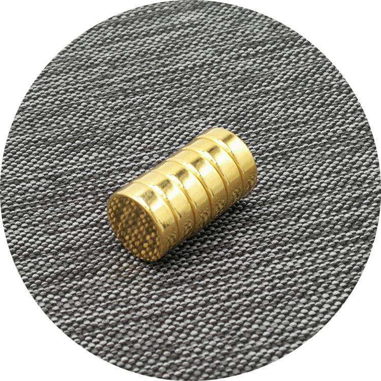 N52 N45 N35 Small Disc Neodymium Magnet with Gold Coating manufacture