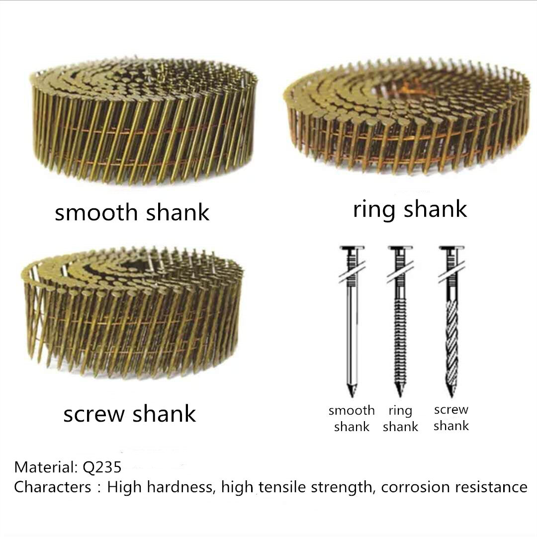 Electro Galvanized Flat Head Weld Wire Pallet Coil Nail supplier