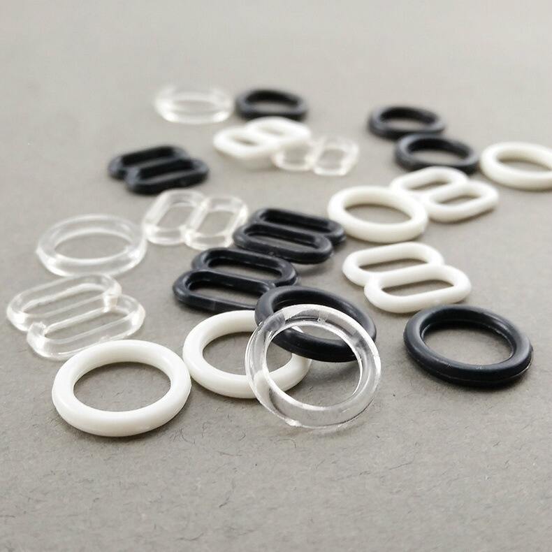 Custom adjustable nylon plastic bra strap ring and slider