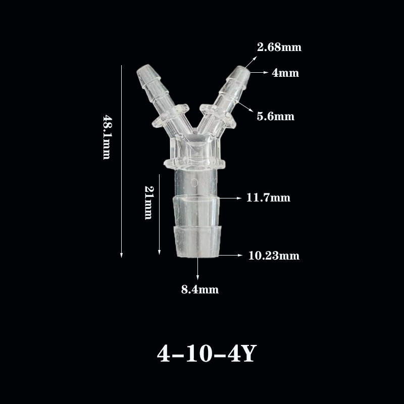 Chang En 3 Ways 5/32"x13/32"x5/32" Reduce Barb Tube Reducer Fitting Plastic Y Reducing Hose Connector details