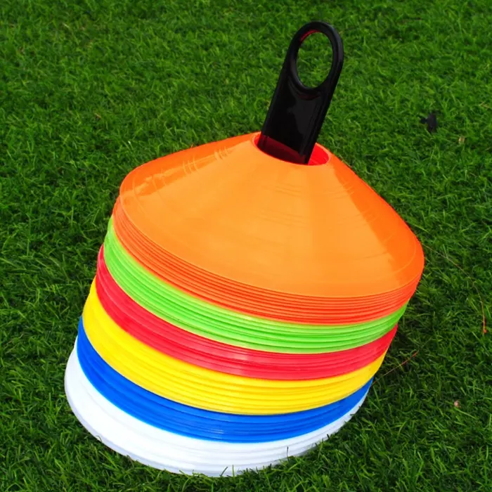 Kit d'entraînement d'agilité de vitesse de sport de football coloré avec logo personnalisé, détails de cônes de disque de football