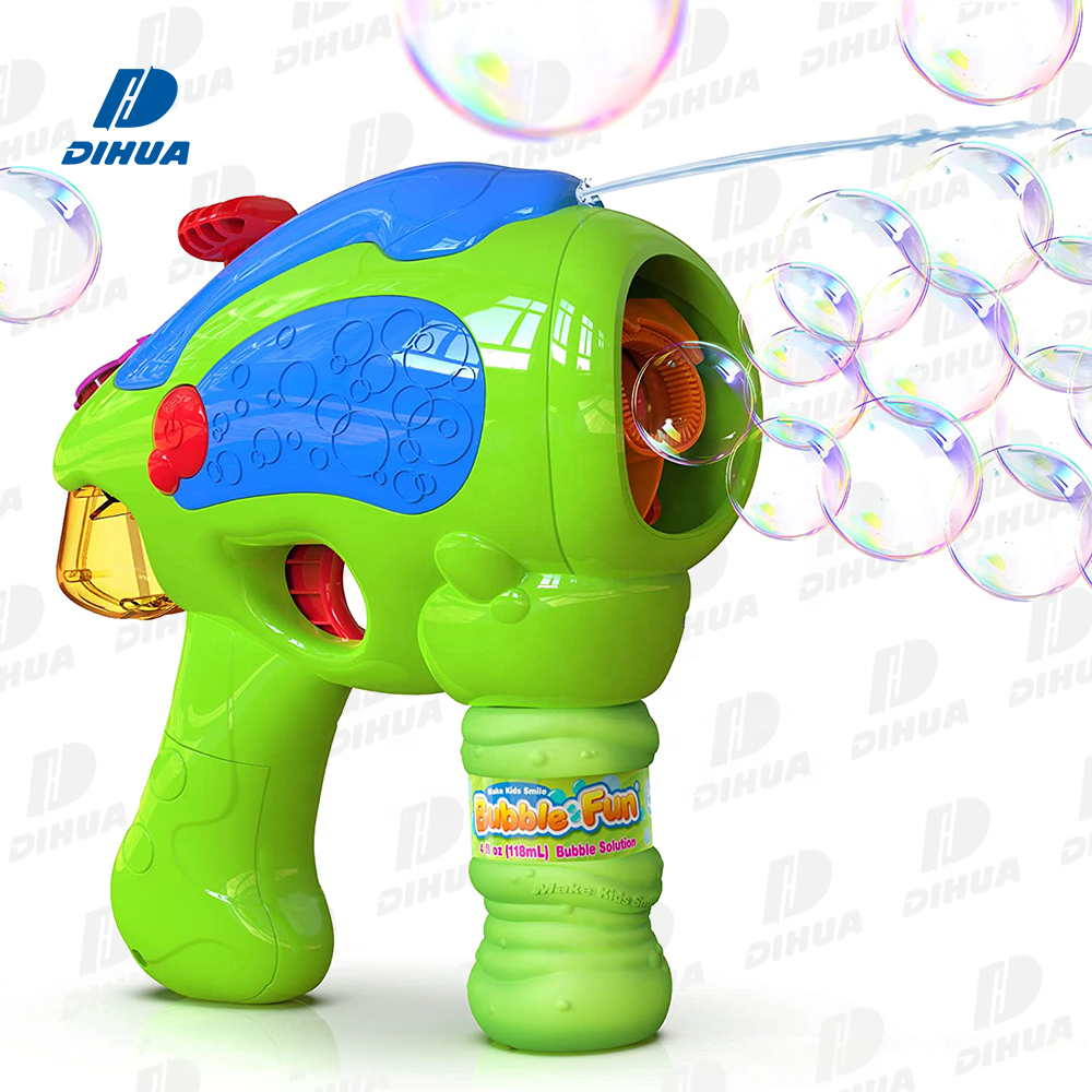 BUBBLE FUN - 2 in 1 Shooting Water Bubble Gun Automatic Blaster for Kids, Bubble Blower Maker with Bubble Refill Solution