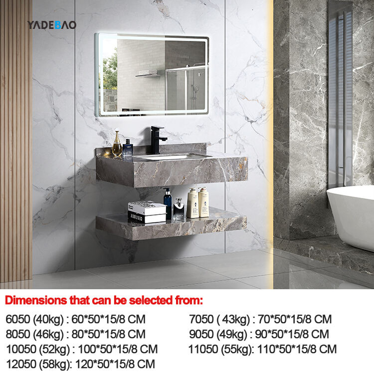 Wall Mounted Marble Sink Large Vanity Wall Hung Marble Wash Basins Artificial Stone Bathroom Sink details