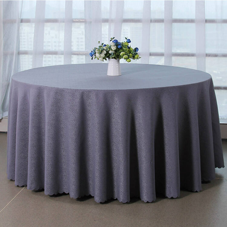 White Universal banquet dinning 1.3m diameter round Table cloth fabric