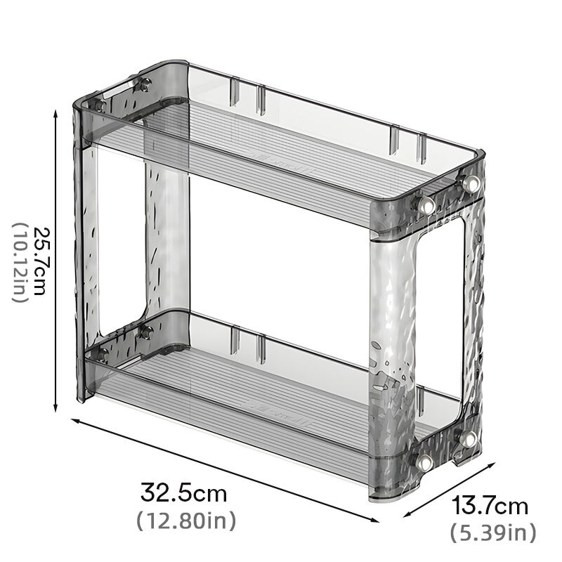 Double-Tier Plastic Wall-Mounted Storage Rack Living Room Furniture with Shower Organizer Tools Storage Holders details