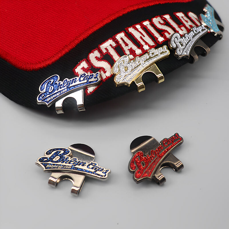 Manufacturer Custom Logo Metal Lapel Hat Clips Glitter Custom Soft Enamel Hat Pins manufacture