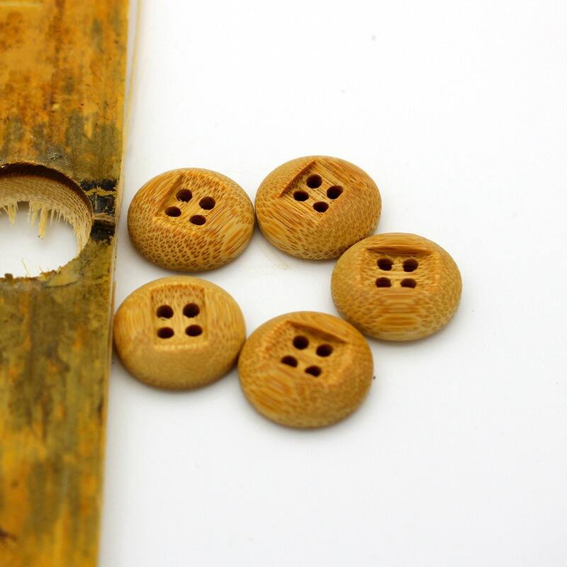 Custom 4 holes Natural shirt wood bamboo button