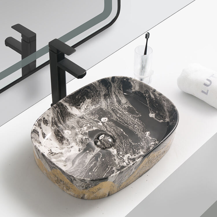 luxury ceramic sanitary wares art wash basin manufacturer colorful bathroom marble basin for bathroom manufacture