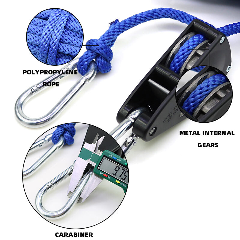 1/2 inch 500lbs rope ratchet tie down for hoisting securing large loads manufacture