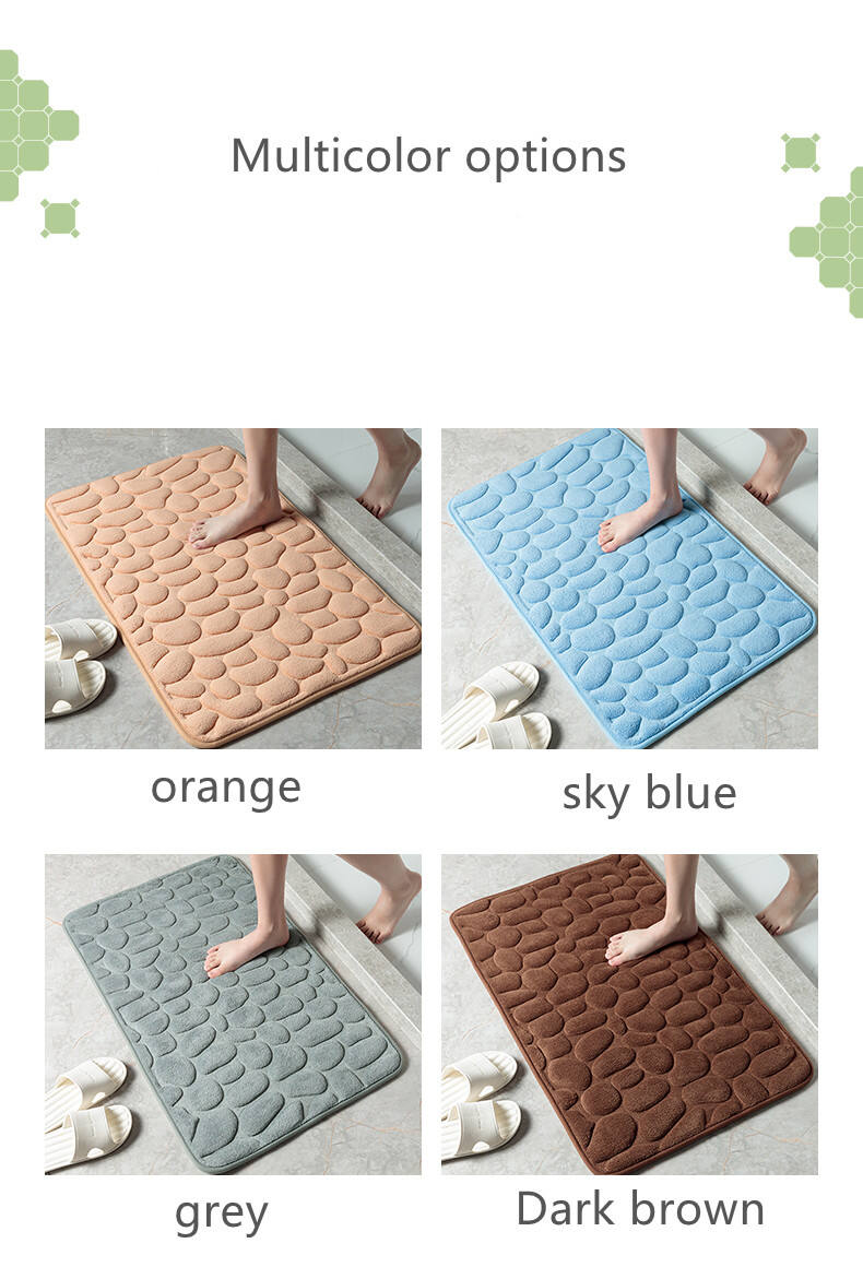 Super Absorbent Carpet Bathroom Rug Non-Slip Bathmats Rug Bathroom Mat Set Durable Fast Drying Memory Foam Bathmat factory