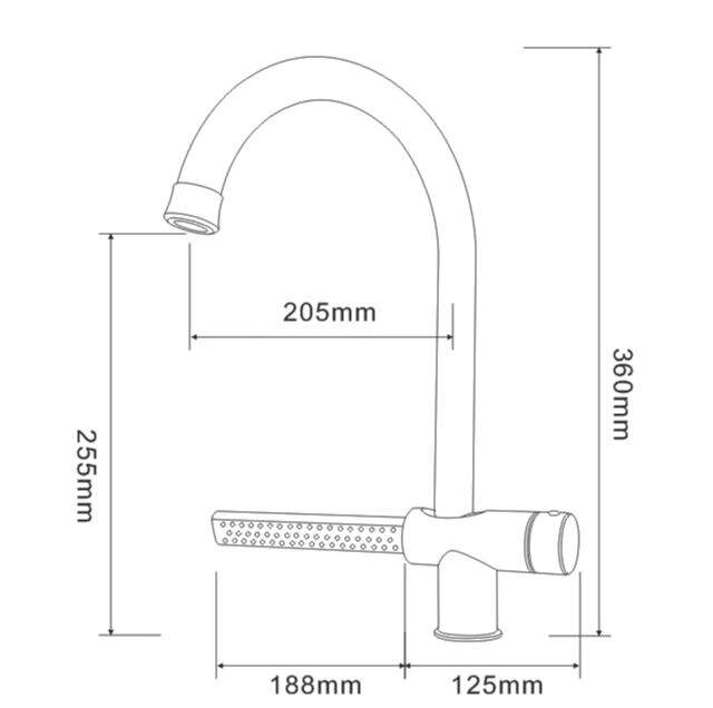 Amazon Latest Design Gunmetal 304 Stainless Steel Rotatable Water fall Rainfall Sink 360 degree swivel spout Kitchen Faucet supplier