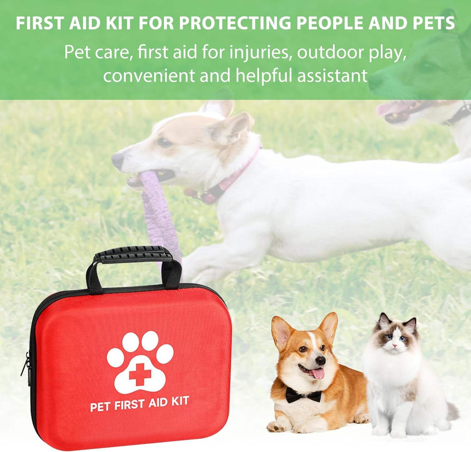 Anthrive Outdoor Portable EVA Waterproof Emergency Dog Cat Pet First Aid Bag Kit For Travel Camping With Medical Supplies supplier