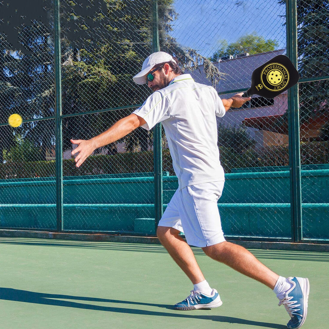 Ensemble de raquettes professionnelles en Fiber de carbone, logo personnalisé et impression, palette de Pickleball, usine