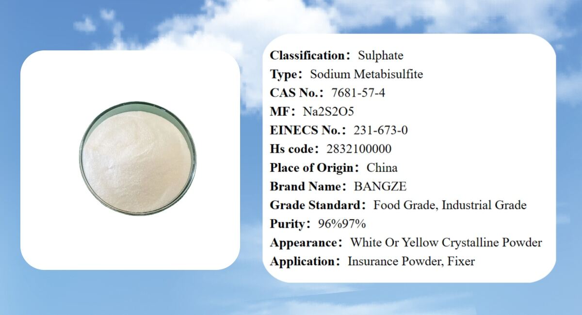 Sodium Metabisulphite White Powder 7681-57-4 Sodium Metabisulfite Technical Grade  Metabisulfite Sodium factory