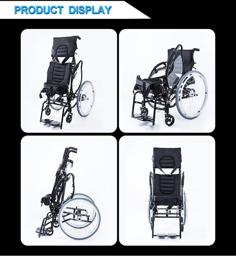 medical rehabilitation standing wheelchair for disabled manual standing elevated wheelchair stand up wheelchair manual-BZ-TH01 manufacture