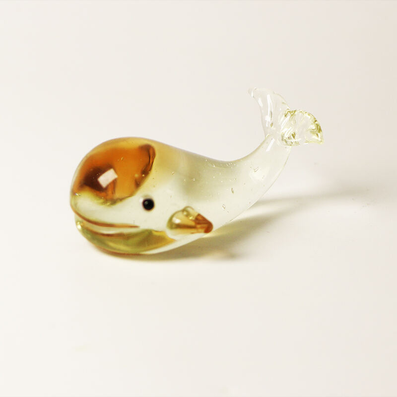 Factory OEM ODE Miniature Animals Murano Glass Dolphin Figurines for Household decoration factory