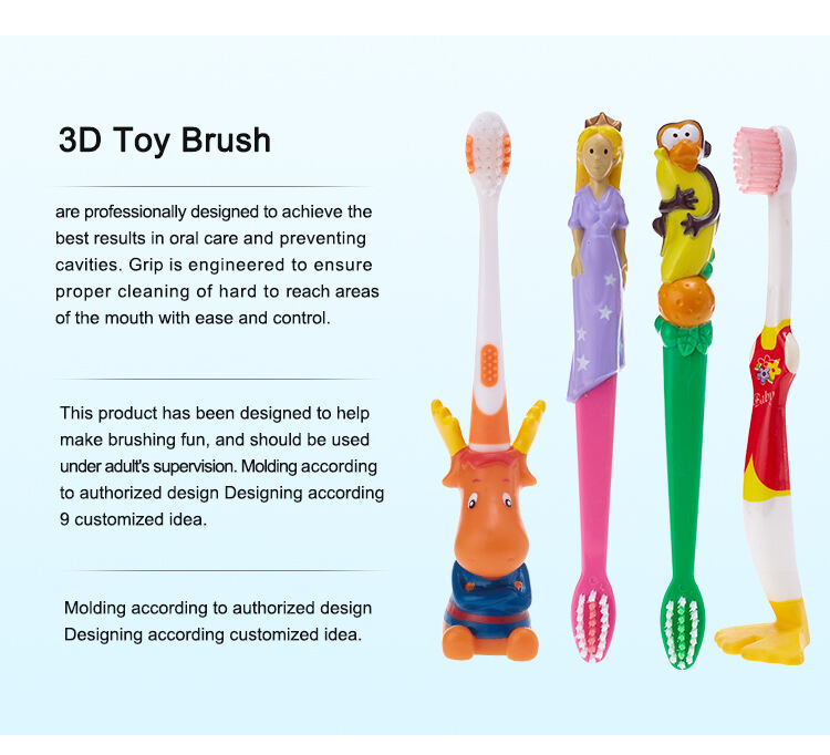 Новий дизайн Bristle 3D Cartoon Princess With Sand Timer Kids Toothbrush U-подібна зубна щітка для дітей постачальник