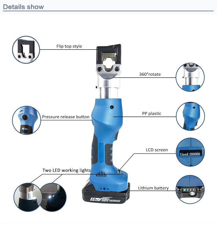 ECT-150 Battery Powered Mini Crimping Tool 3.5t details