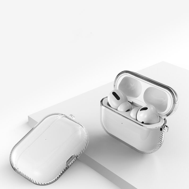 Laudtec Transparent Headset Earphone Shell Cell Clear Wireless Earbuds Case With Keychain For Airpods Pro 3 2 1 supplier