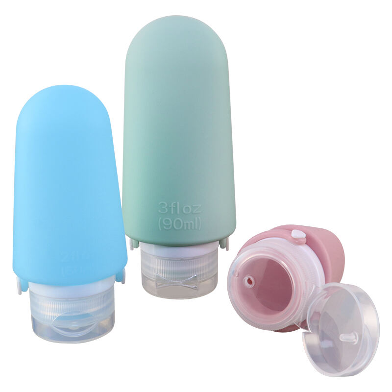 Portable 1oz 30/60/90ml Silicone Squeeze Travel Bottles For Cream details