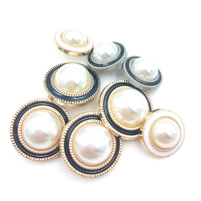 Free sample alloy half round half dome pearl shank button