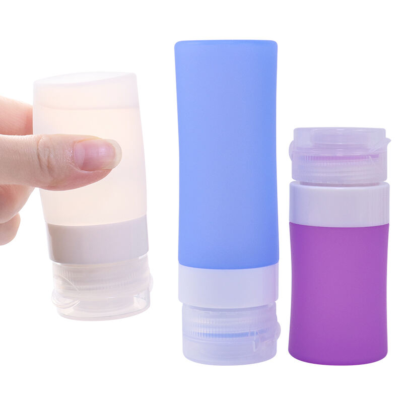 38ml 60ml 80ml Leakproof Empty Squeeze Silicone Travel Bottles