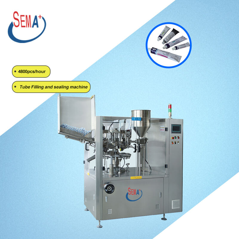 Full automatic ointment oil hand cream cosmetics tube filling and sealing machine aluminium plastic tube filler and sealer