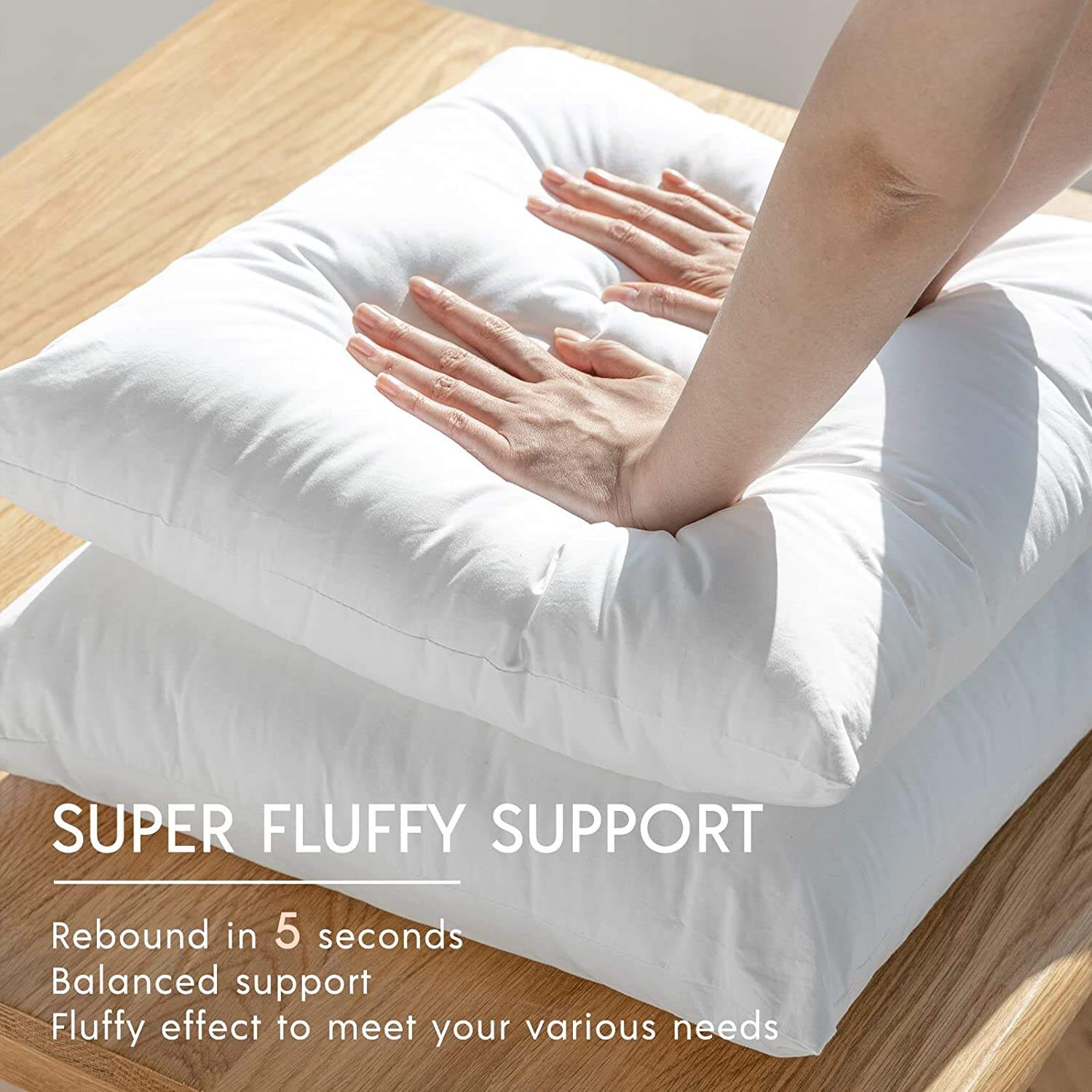 High Quality Custom size Square White Pillow 100% Polyester Filling Cushion Insert throw pillow inserts manufacture