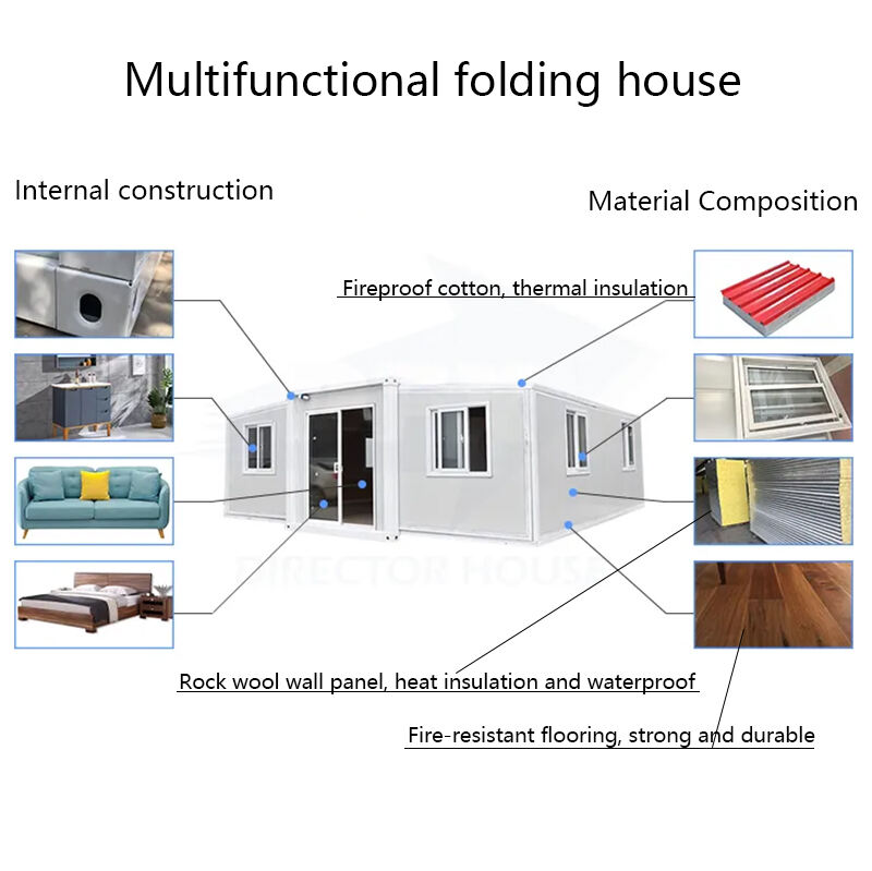 Prefab expandable container movable homes with porch factory