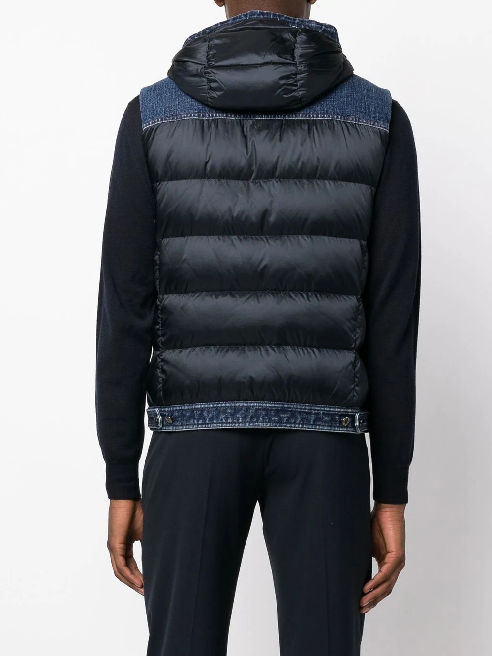 High Quality Cotton Winter Button Waistcoat Sleeveless Jacket Black Quilted Down Waterproof Puffer Men's Vests factory