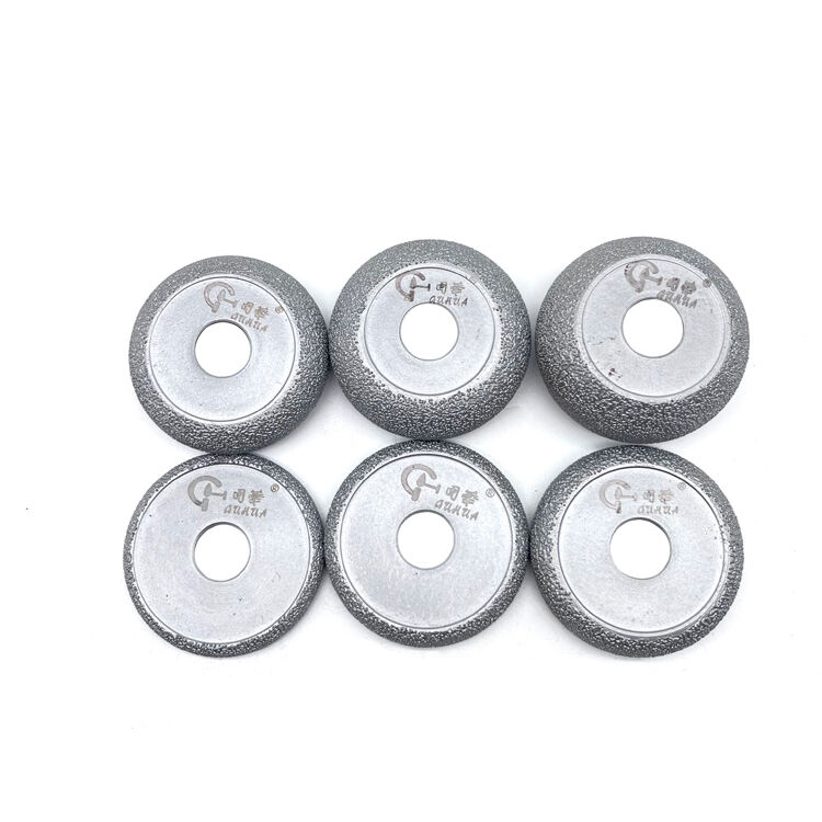 GuHua 75mm Vacuum Brazed Diamond Hand Grinding Profile Wheel for Grinding Shaping Or Beveling supplier