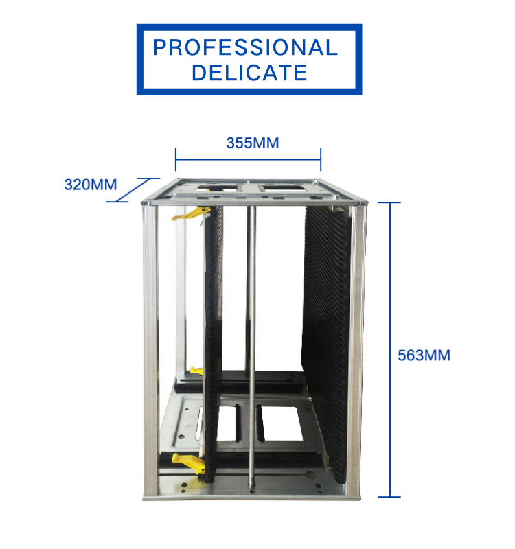 Leenol Custom Logo SMT ESD PCB Magazine Circulation Rack Belt Adjust Antistatic Magazine Rack for PCB Storage supplier