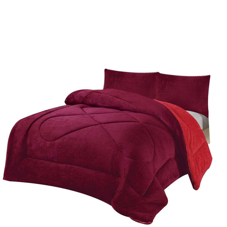 Luxury Custom Super Soft Flannel Fleece  Blanket winter comforter sherpa with Pillowcase