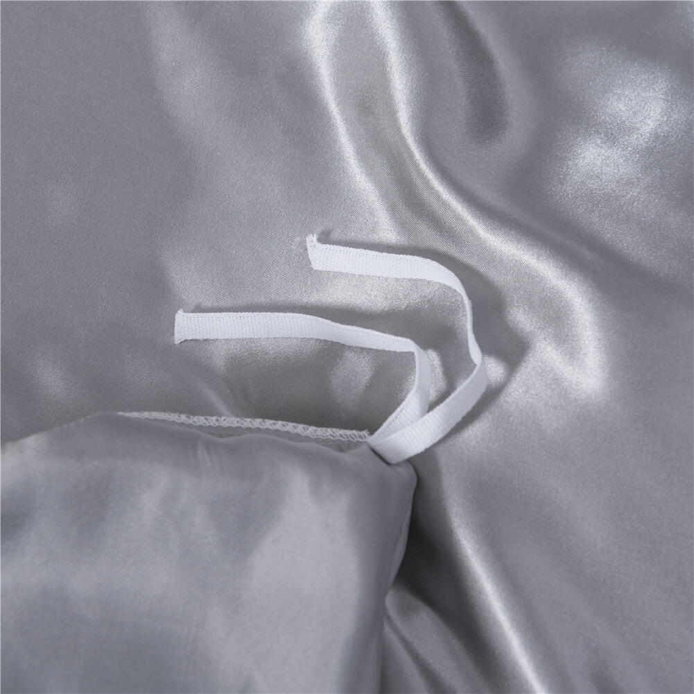 wholesale solid color imitated Silk luxury satin 3pcs comforter bedding set manufacture