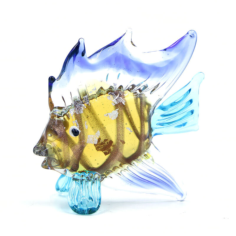 Hand Blow Large Beautiful  Murano Glass Fish Ornament Tropical Aquarium Decoration details