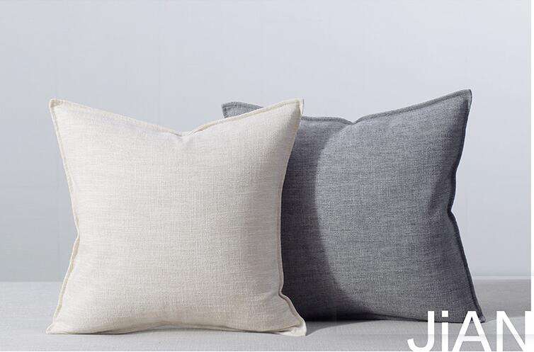 North Europe pure color holds pillow for leaning on cushion bed square Modern and contracted style manufacture