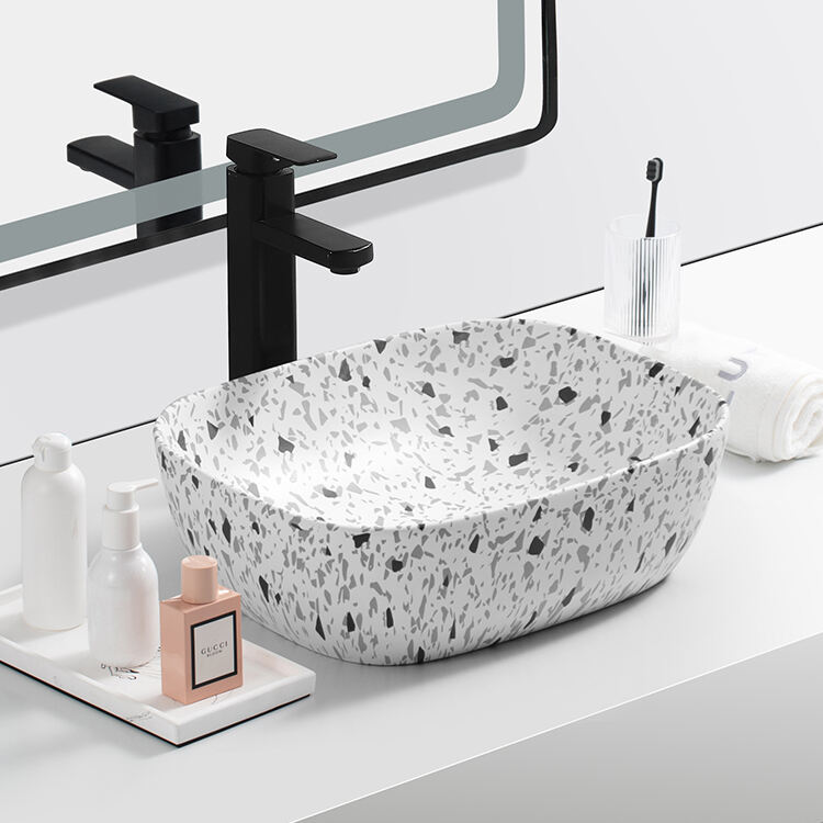 marble top end luxury ceramic art basin sink counter top wash basin in marble factory