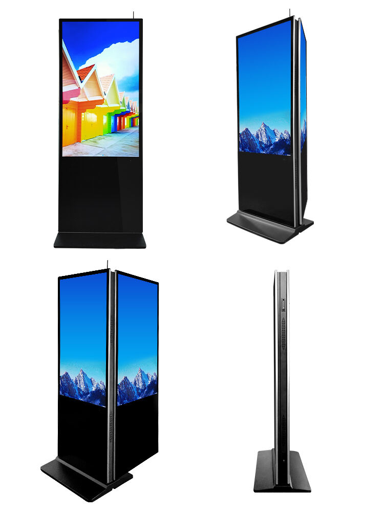 55 inch cheap price double side touch screen lcd monitor digital signage kiosk floor standing advertising display details