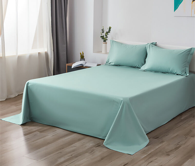 Super Soft Breathable 100% Cotton Flat Bedsheet Machine Washable Fitted Bed Sheet supplier