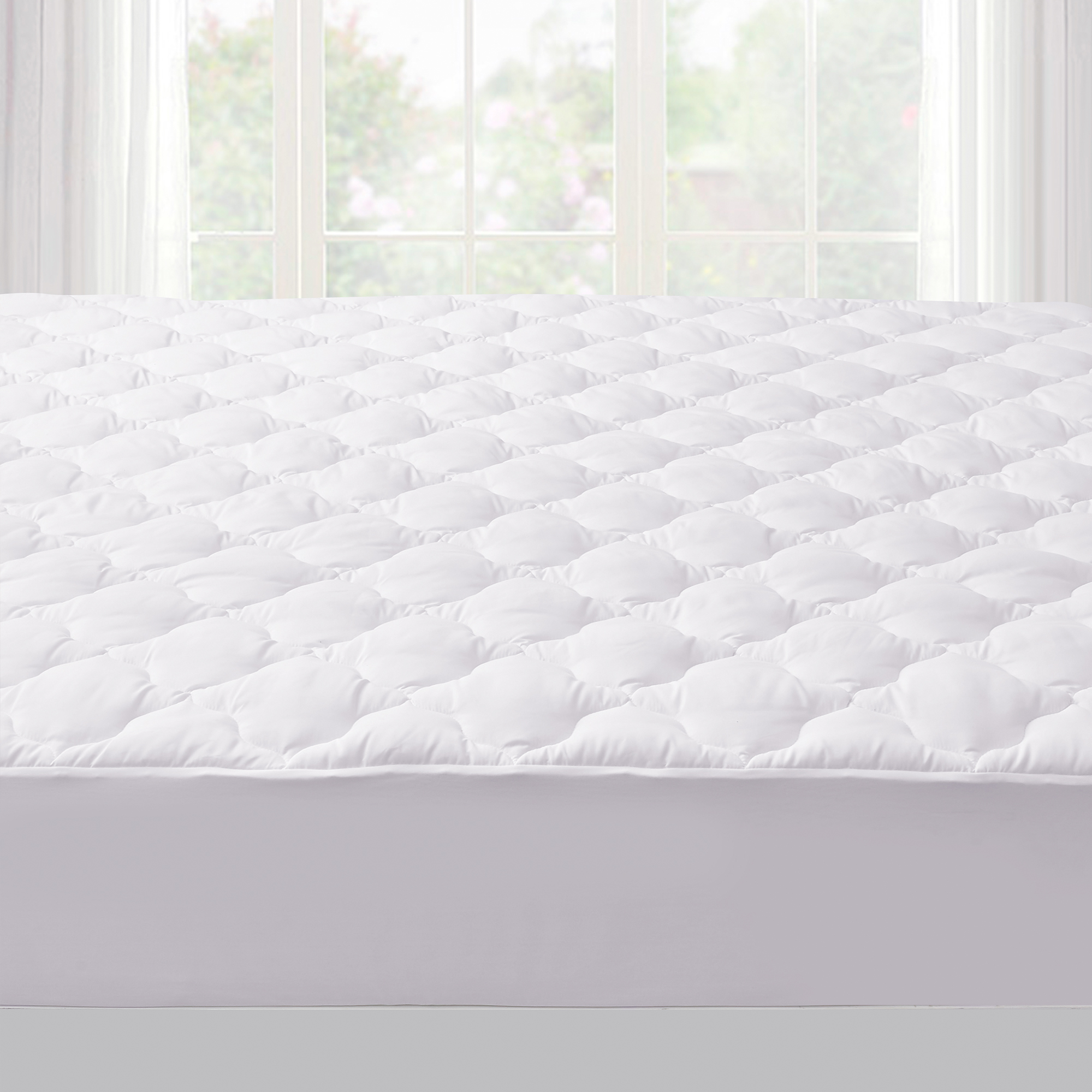 Plain Peach Skin Quilted Mattress Pad supplier