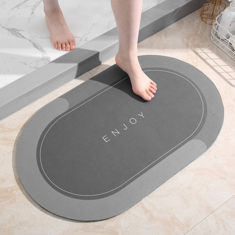 Non Slip Diatom Mud Mats Super Water Absorbent Bathroom Rug Quick Drying Floor Mats For Anti Slip Bathroom mat and rug factory