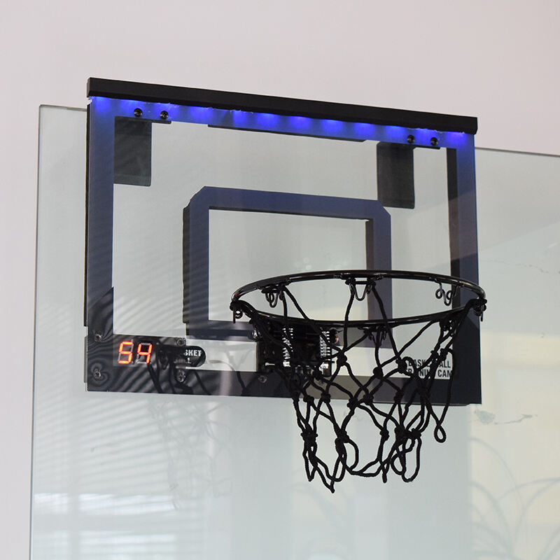 Indoor Portable Electronic Scoreboard Wall Mount LED Mini Basketball Hoop For Kids and Adults manufacture