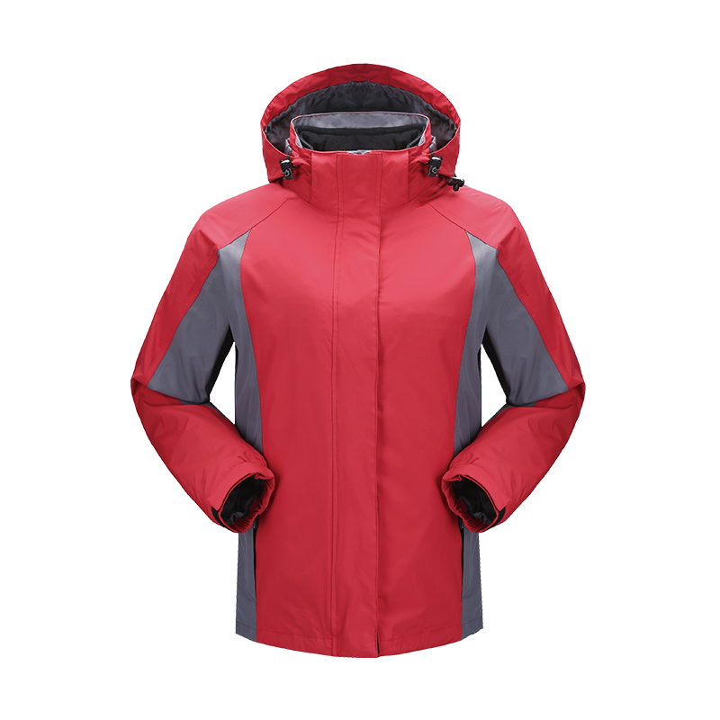 Women's BR203 Red Short Winter Three-in-One Rush Coat Outdoor Cold Suit with 200g Inner Tank for Security factory