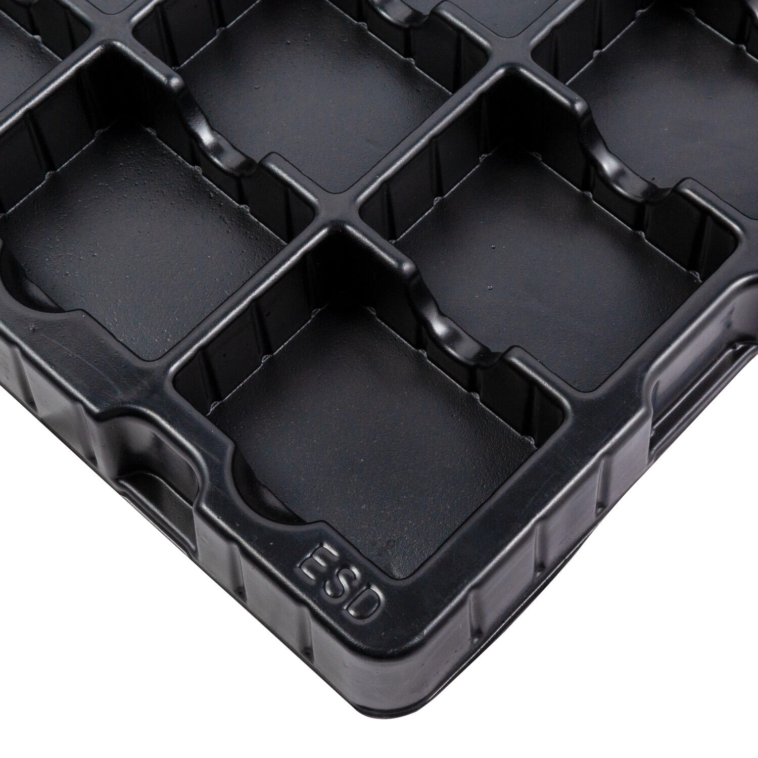 Leenol Antistatic Packaging Divided Blister Box Manufacturing Factory Black blister tray factory