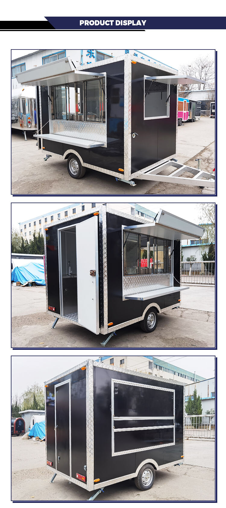 TUNE concession Hot fast bbq burger pizza shop snack kebab custom kitchen mobile coffee trailer food truck with DOT factory